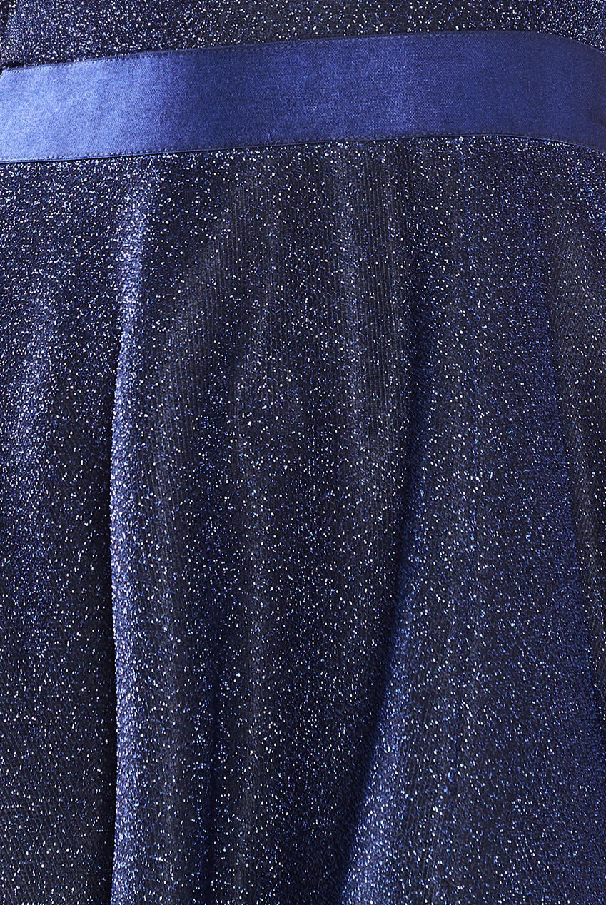 CITY GODDESS BARDOT PLEATED SKIRT MAXI DRESS