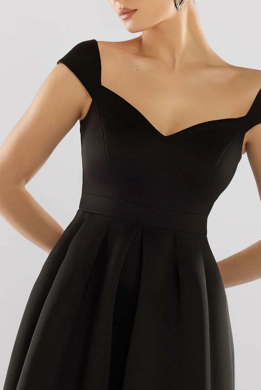 GODDIVA SCUBA FOAM SKATER MIDI DRESS