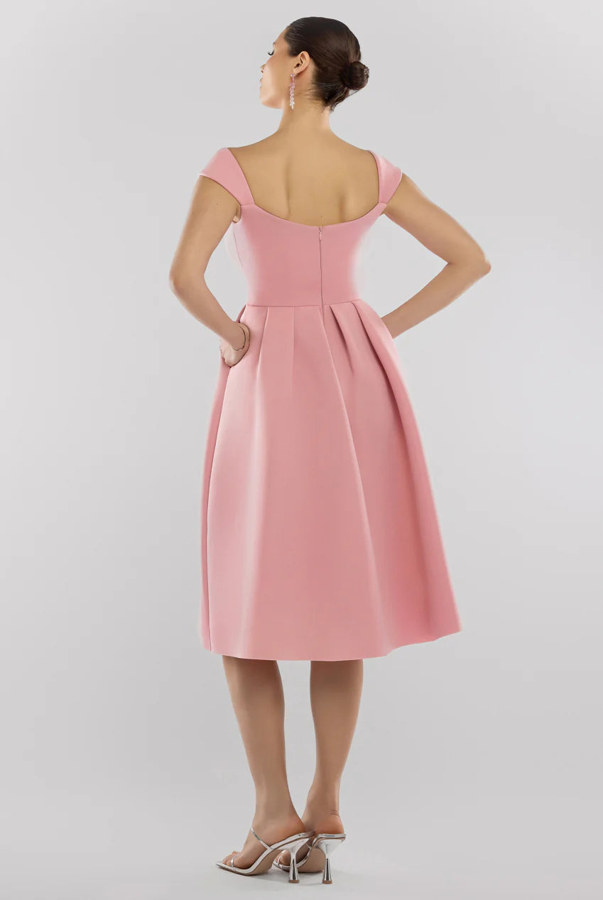 GODDIVA SCUBA FOAM SKATER MIDI DRESS