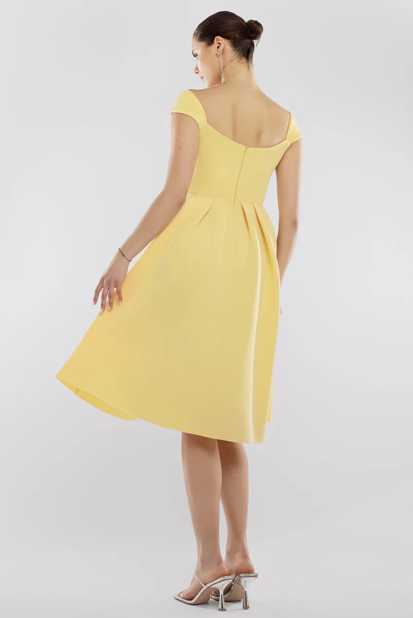 GODDIVA SCUBA FOAM SKATER MIDI DRESS